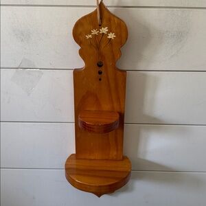 Trinket Shelf I believe varnished maple or birch.. 2 shelf’s Hand made